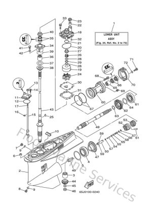 Diagram for Lower Casing. Drive 1
