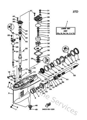 Diagram for Lower Casing & Drive 1