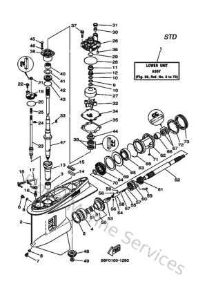 Diagram for Lower Casing & Drive 1