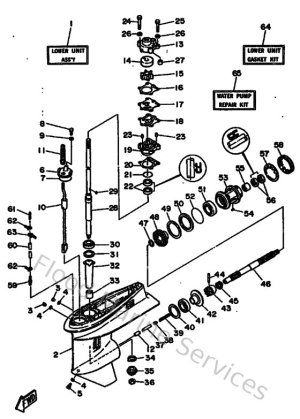 Diagram for Lower Casing & Drive 1