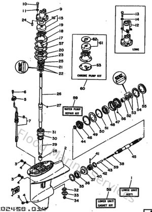 Diagram for Lower Casing & Drive 1