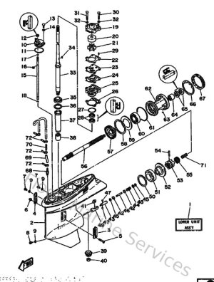 Diagram for Lower Casing & Drive 1