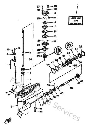 Diagram for Lower Casing & Drive 1