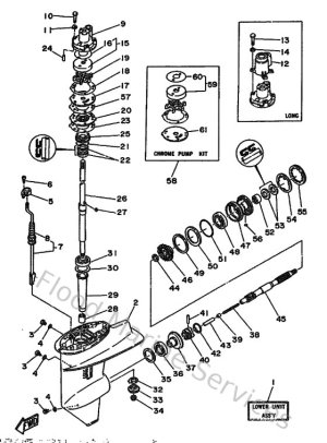 Diagram for Lower Casing & Drive 1