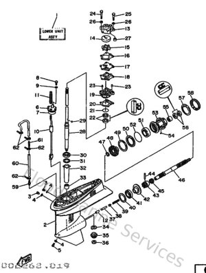 Diagram for Lower Casing & Drive 1