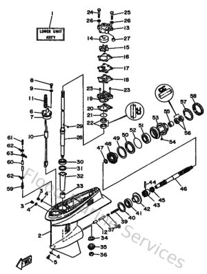 Diagram for Lower Casing & Drive 1