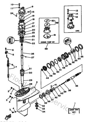 Diagram for Lower Casing & Drive 1