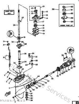 Diagram for Lower Casing & Drive 1