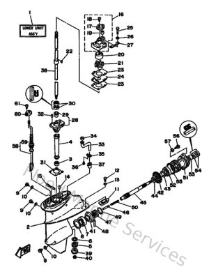Diagram for Lower Casing & Drive 1