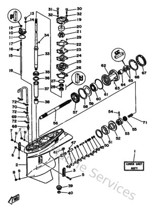 Diagram for Lower Casing & Drive 1