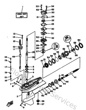 Diagram for Lower Casing & Drive 1