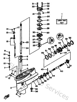 Diagram for Lower Casing & Drive 1