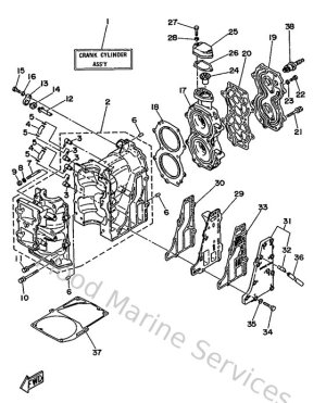 Diagram for Cylinder. Crankcase
