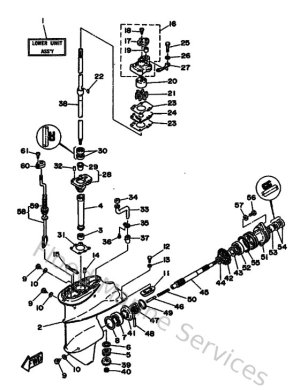 Diagram for Lower Casing & Drive 1