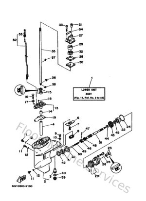 Diagram for Lower Casing & Drive 1