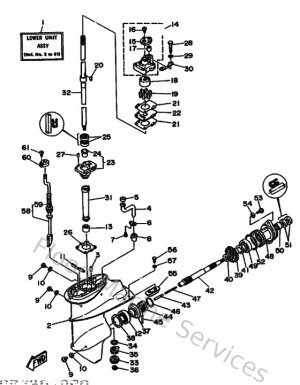 Diagram for Lower Casing & Drive 1