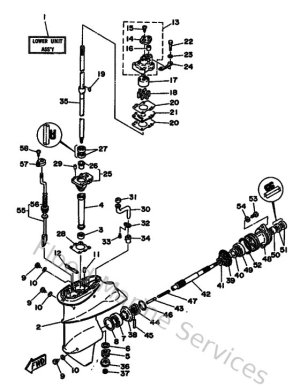 Diagram for Lower Casing & Drive 1