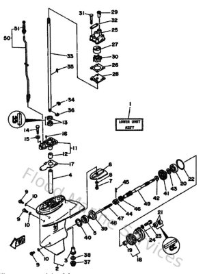 Diagram for Lower Casing & Drive 1