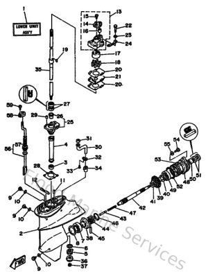 Diagram for Lower Casing & Drive 1
