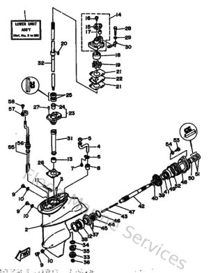 Diagram for Lower Casing & Drive 1