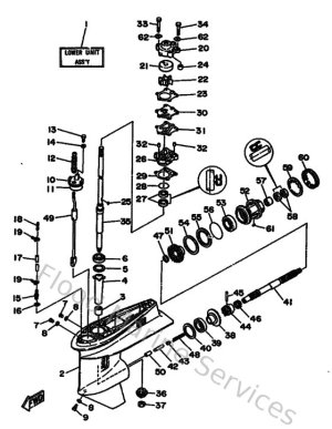 Diagram for Lower Casing & Drive 1