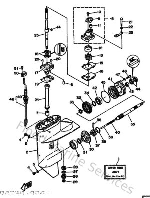 Diagram for Lower Casing & Drive 1