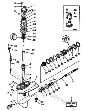 Diagram for Lower Casing & Drive 1