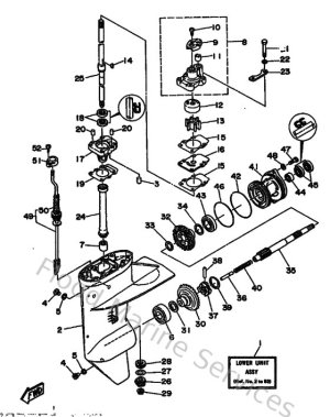 Diagram for Lower Casing & Drive 1
