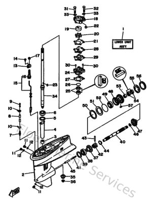 Diagram for Lower Casing & Drive 1