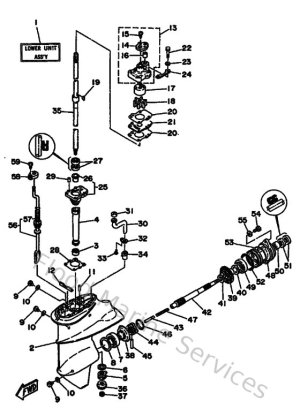 Diagram for Lower Casing & Drive 1