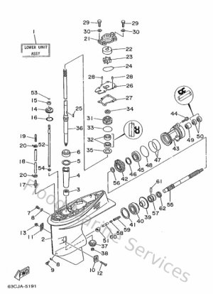 Diagram for Lower Casing & Drive