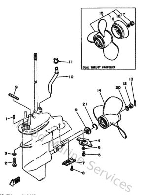 Diagram for Lower Casing & Drive