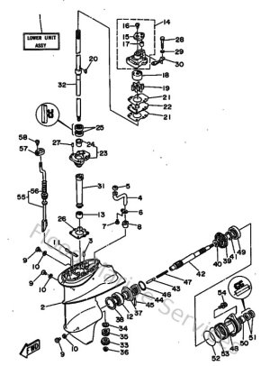 Diagram for Lower Casing & Drive