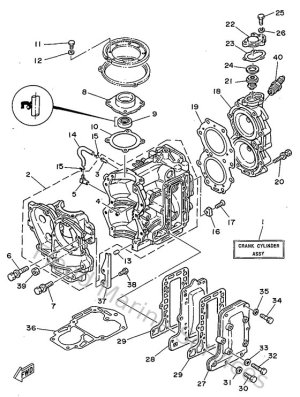 Diagram for Cylinder. Crankcase