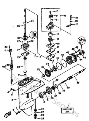 Diagram for Lower Casing & Drive 1