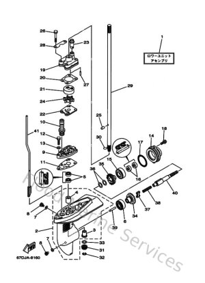Diagram for Lower Casing & Drive 1