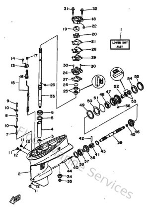 Diagram for Lower Casing & Drive