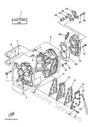 Diagram for Cylinder. Crankcase
