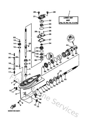 Diagram for Lower Casing & Drive 1