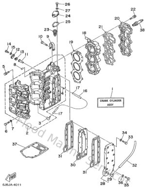 Diagram for Cylinder Crankcase