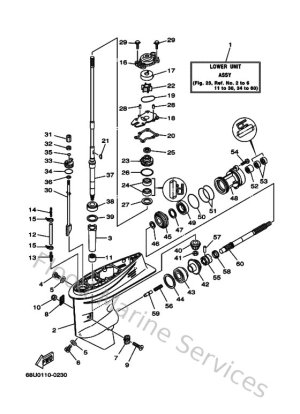 Diagram for Lower Casing & Drive 1
