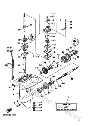 Diagram for Lower Casing & Drive 1