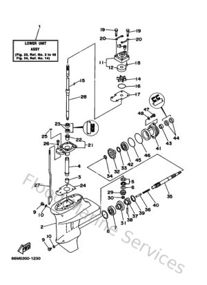 Diagram for Lower Casing & Drive 1