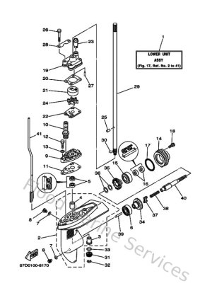 Diagram for Lower Casing & Drive 1