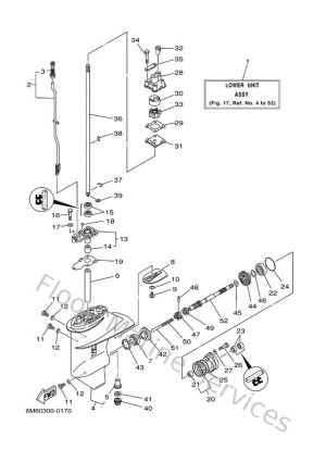 Diagram for Lower Casing. Drive 1