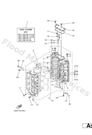 Diagram for CYLINDER. CRANKCASE 1
