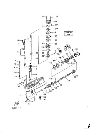 Diagram for LOWER CASING. DRIVE 1