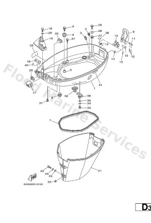 Diagram for BOTTOM COWLING