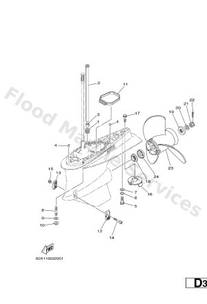 Diagram for LOWER CASING. DRIVE 2