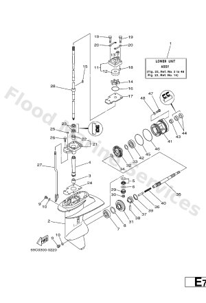 Diagram for LOWER CASING. DRIVE 1